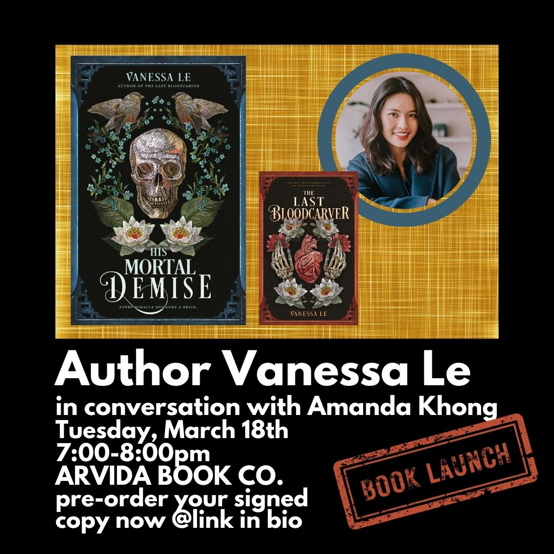 Book Launch Event: His Mortal Demise by Vanessa Le, March 18th 7pm