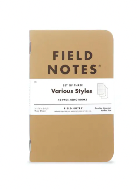 Field Notes - Pack of Three, Mixed