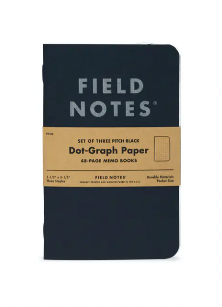 Field Notes - Pitch Black Memo Book (Ruled)