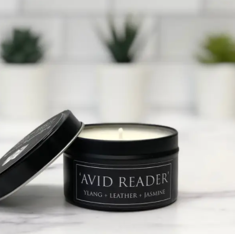 'Avid Reader' 6 oz. Tin Literary Candle