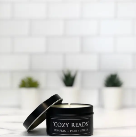 'Cozy Reads' 6 oz. Tin Candle
