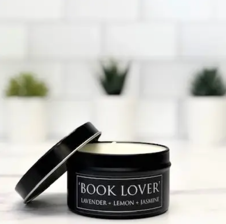 'Book Lover' 6 oz. Tin Candle