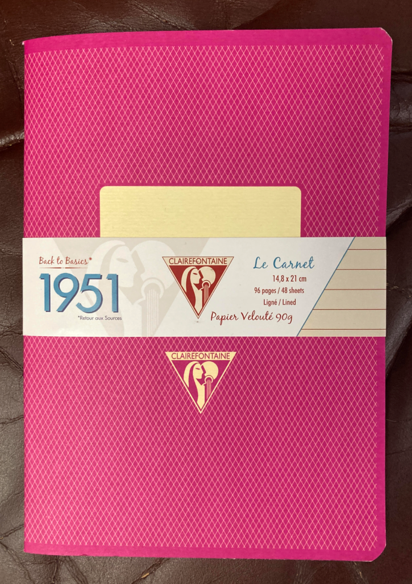 Clairfontaine Le Carnet- 1951 SB NBK LINED 5X8 AST (Pink)